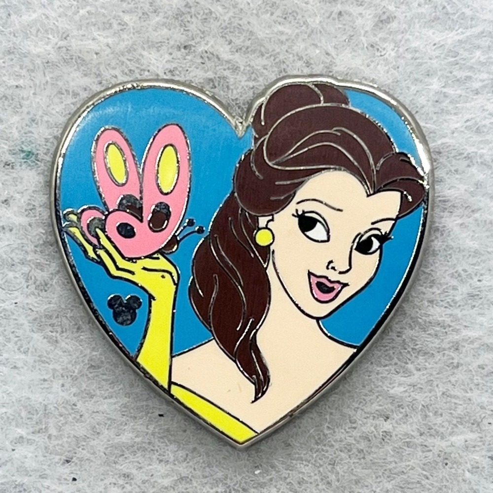 🔮 5/$25 Disney Princess Hearts Beauty And The Beast Belle Pin